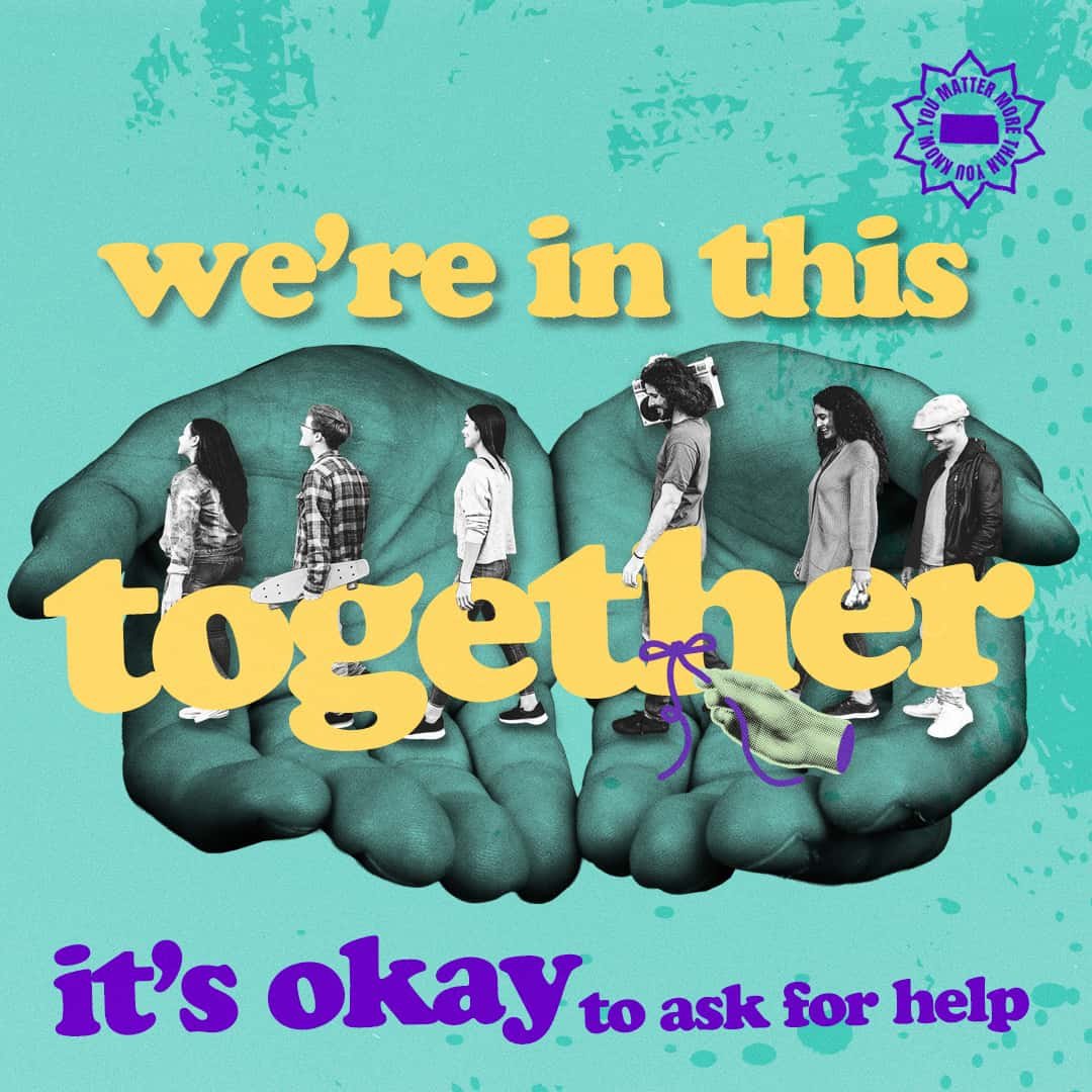 We're in this together, open hands